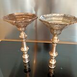 Old chiseled candlesticks