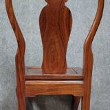 Asia 20th: Series of 6 exotic wood chairs