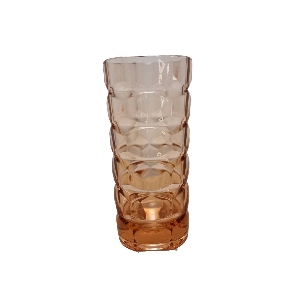 French Vintage Small Rosaline Pressed Glass Vase