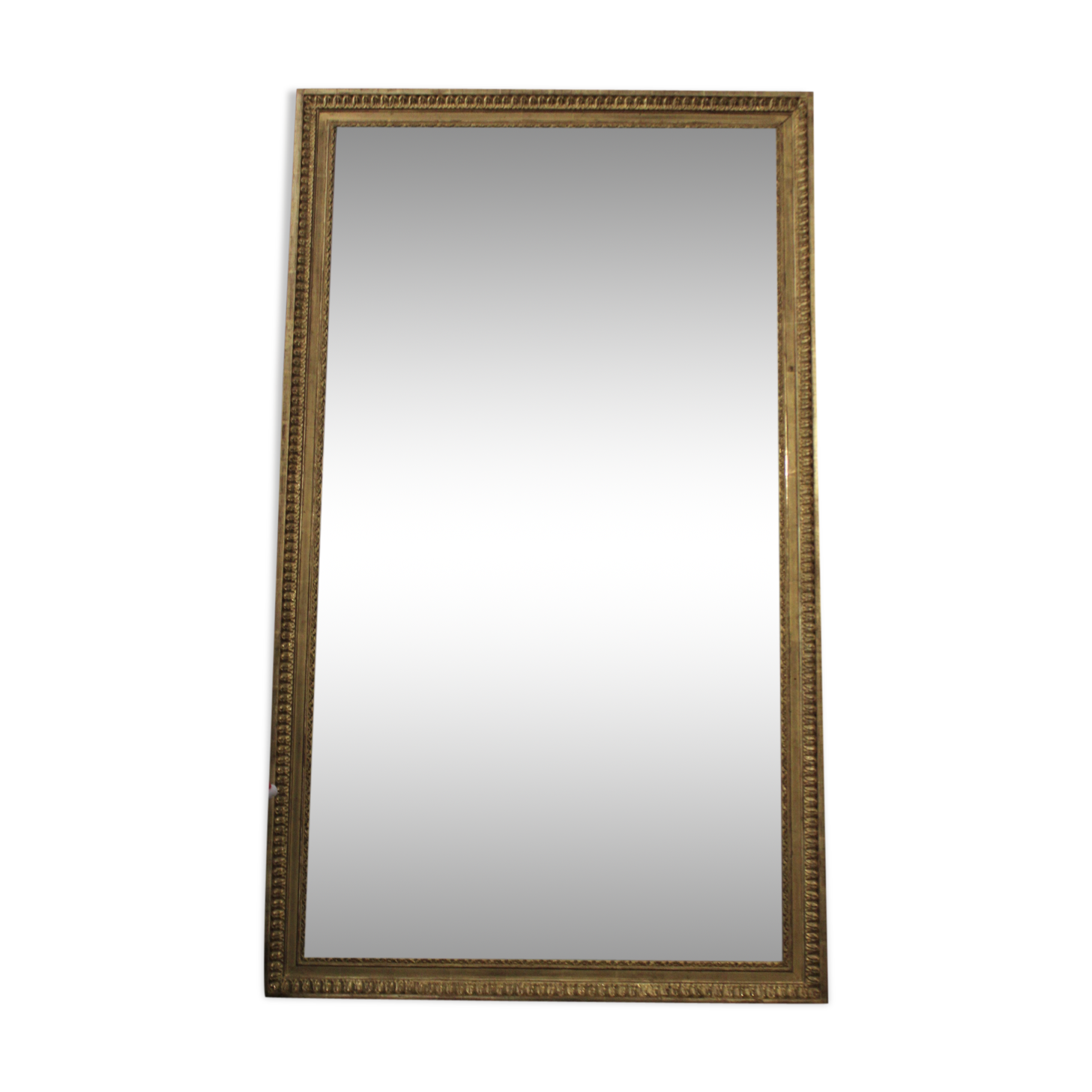 Golden gold leaf XIX mirror with an ancient bevelled ice cream 77x131cm