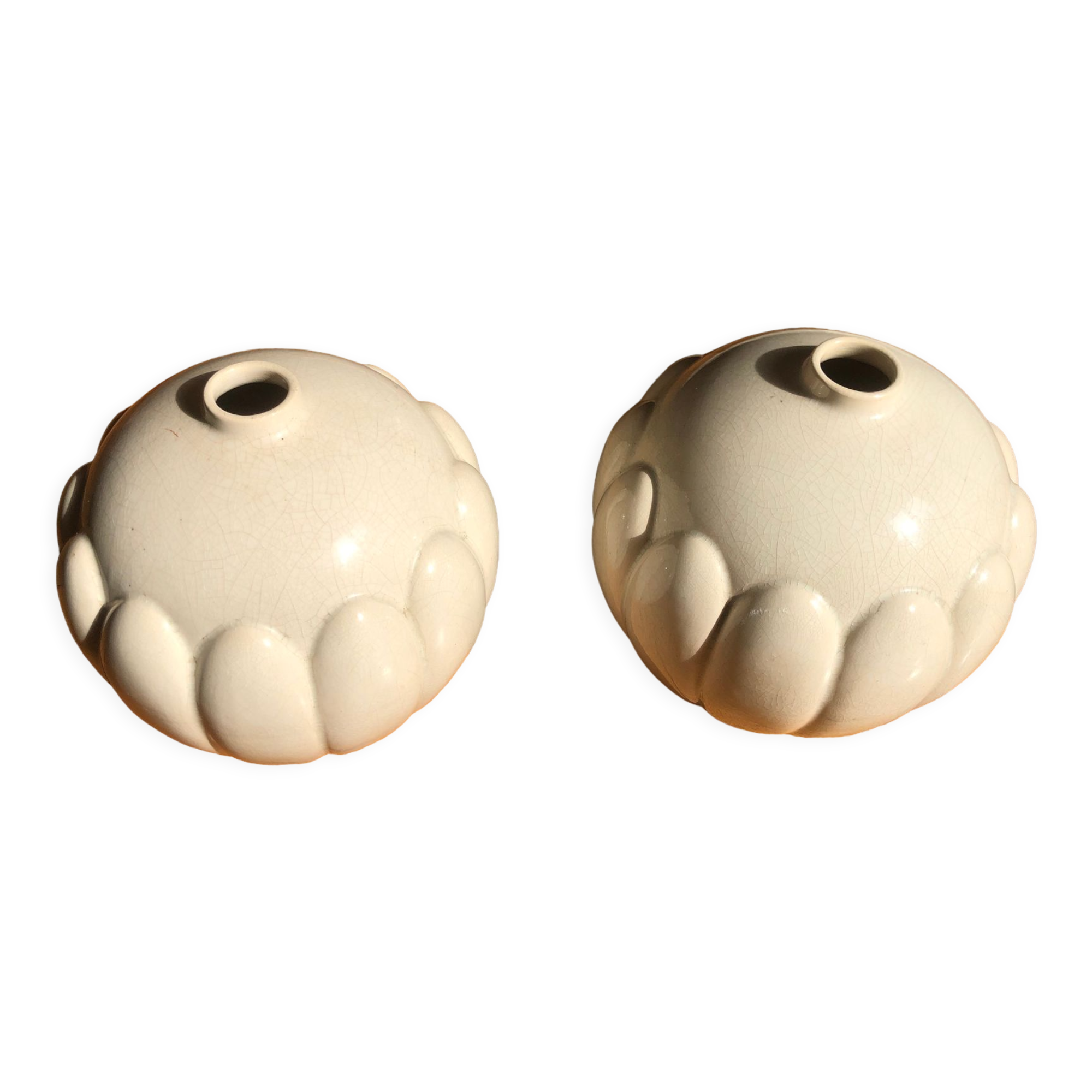 Art deco earthenware ball vase of saint clement