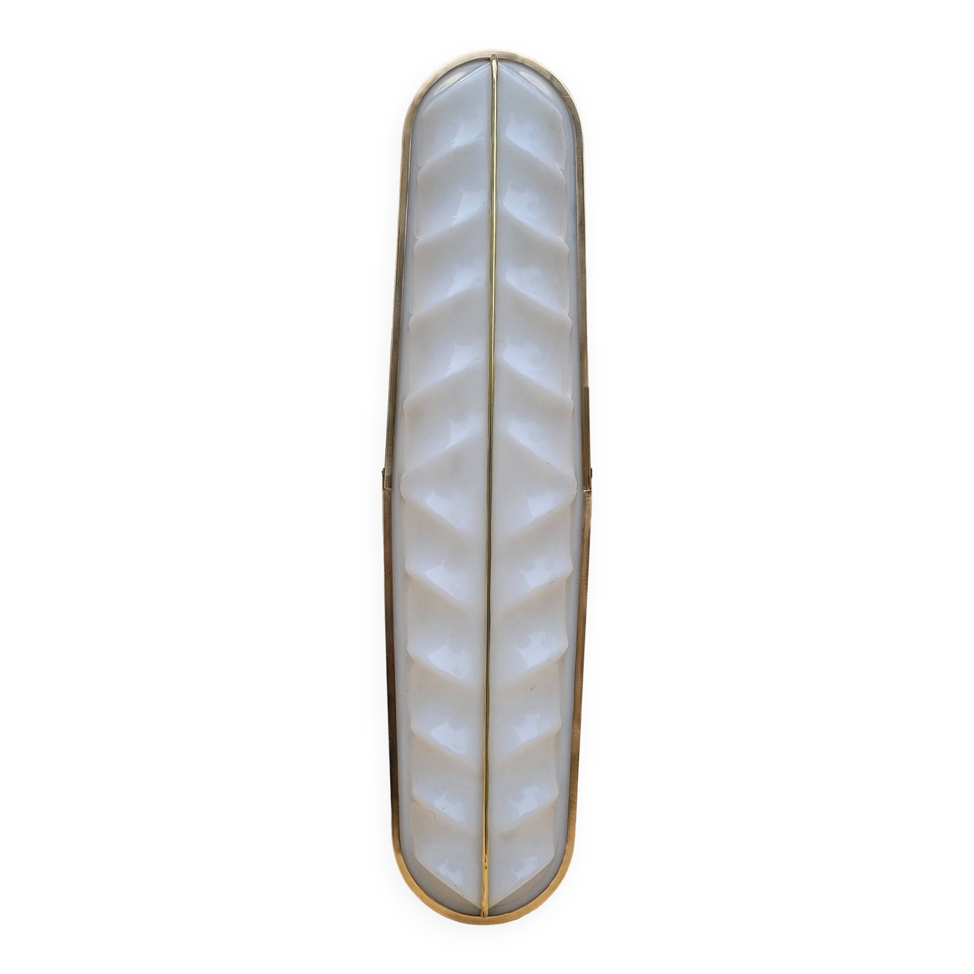 Large Stilux cinema wall lamp Art Deco Italy herringbone pattern