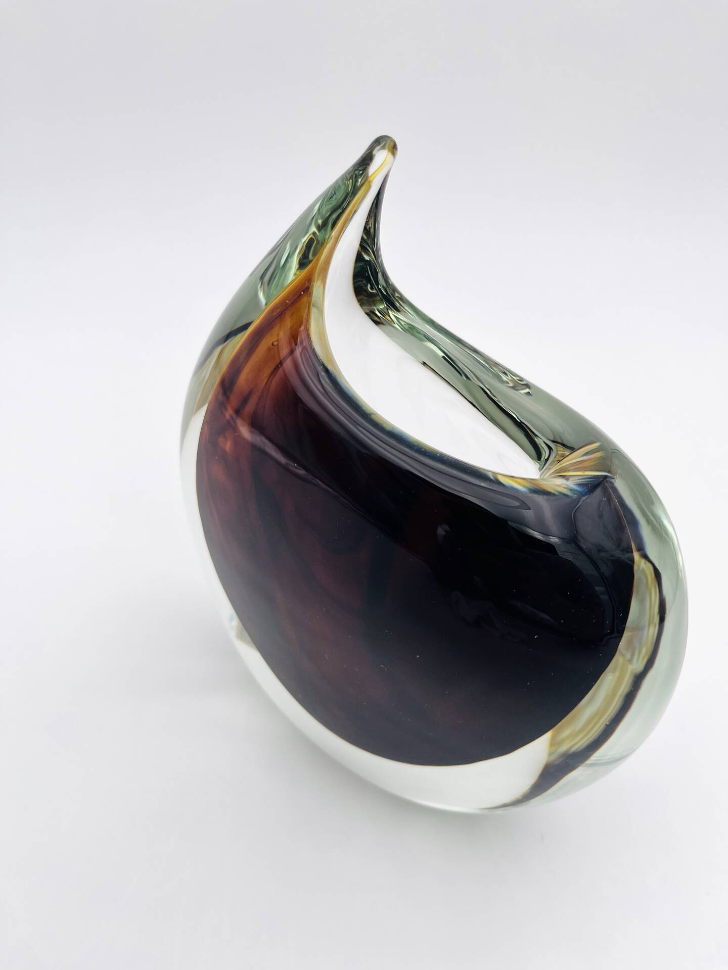 Vase Sculpture Murano Sommerso Michele Onesto Oball Art Glass Signed