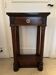Antique small Empire console from the early 19th century in mahogany and marble.