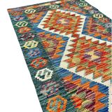 Tapis de couloir vert et orange