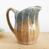 Art Nouveau inspired pitcher in flamed stoneware in the Denbac Rambervillers style