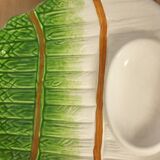 Asparagus barbotine service, 1 dish 6 plates