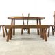 Vintage brutalist dining set, 1960s
