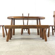 Vintage brutalist dining set, 1960s