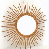 Rattan sun mirror