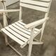 Garden furniture table and 4 armchairs 60's in its juice