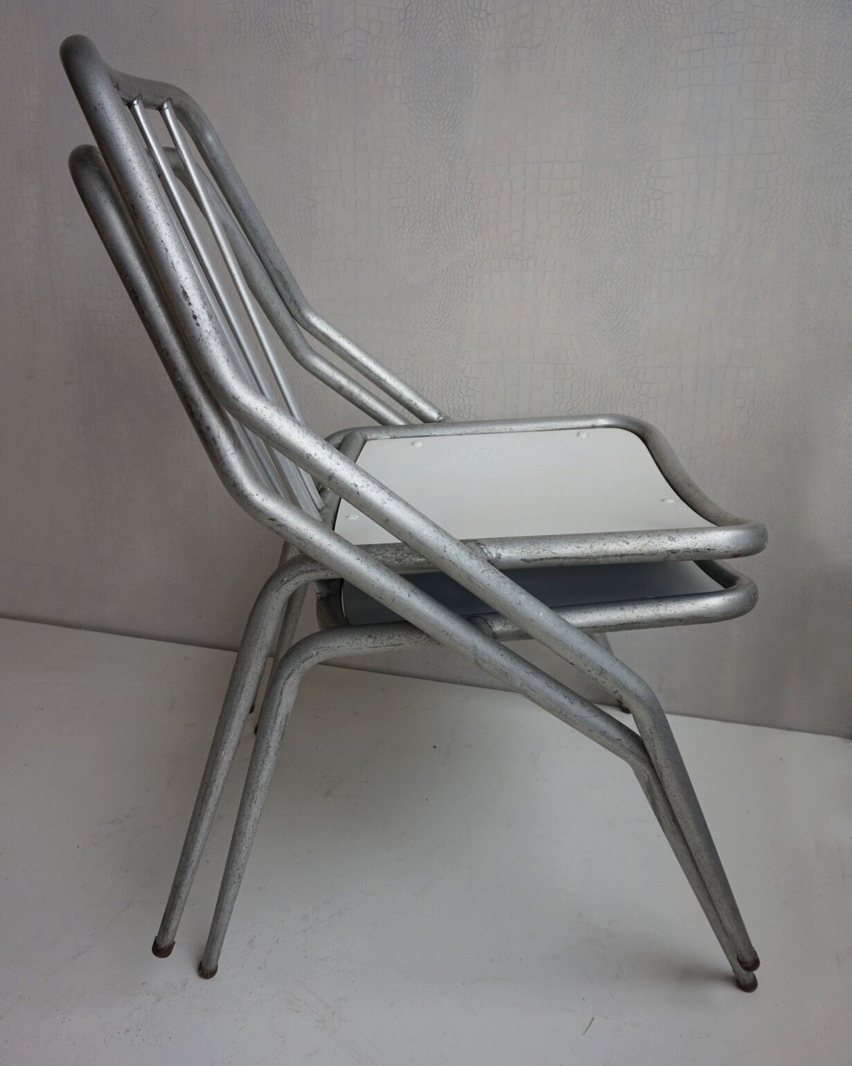 Italian Aluminum Garden Chairs from Industrie Conti Cornuda, 1940s, Set of 2