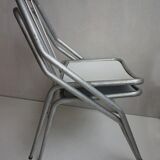 Italian Aluminum Garden Chairs from Industrie Conti Cornuda, 1940s, Set of 2