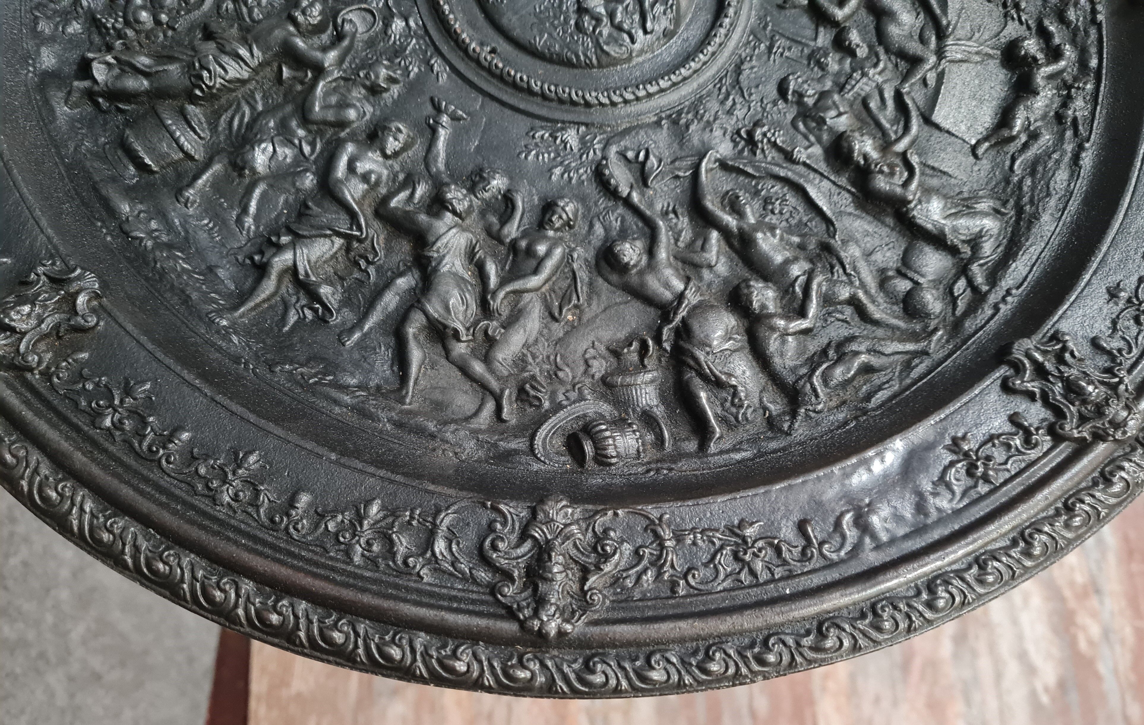 Cast iron pedestal table Napoleon III period around 1850