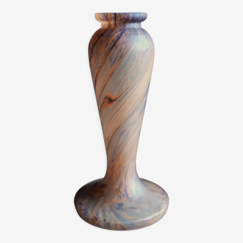 Vase Art Nouveau en pâte de verre dépolie
