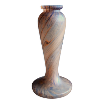 Art Nouveau vase in frosted glass paste