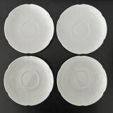 4 Royal Schwabap white saucers