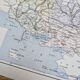 Printed in 1889, the Morbihan, old map.