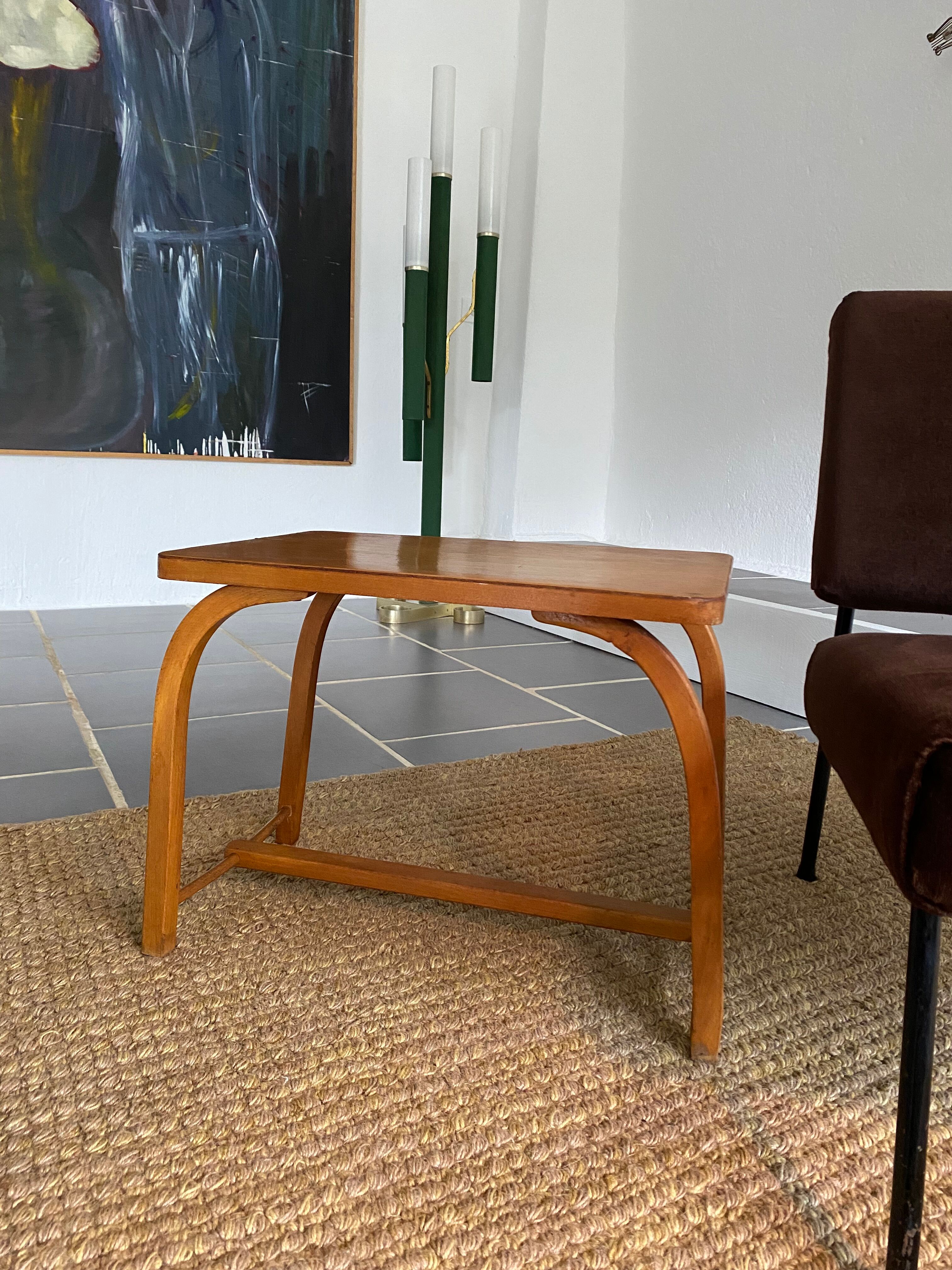 Table basse vintage bois courbey