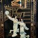 Chinese wooden paintings inlaid with stones