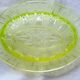 Fruit cup in yellow wealine moulded crystal 19th / 20th century