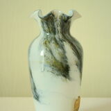 Genuine vintage Opaline vase from the Tuscan Crystal Factory, Italy.