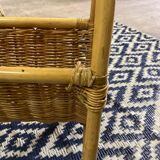 Rattan magazine rack