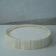 Modern mid-century ceiling/wall lamp from the 1950s in linen, made in Sweden.