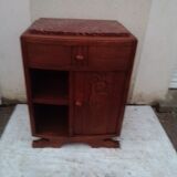 Art deco bedside table top marble door to right H 68 cm