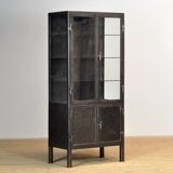Polished iron medical cabinet, 1920s