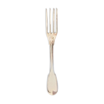 Fourchette de table en argent massif - Modèle filet - Poinçon Vieillard 1er titre (1819-1838)
