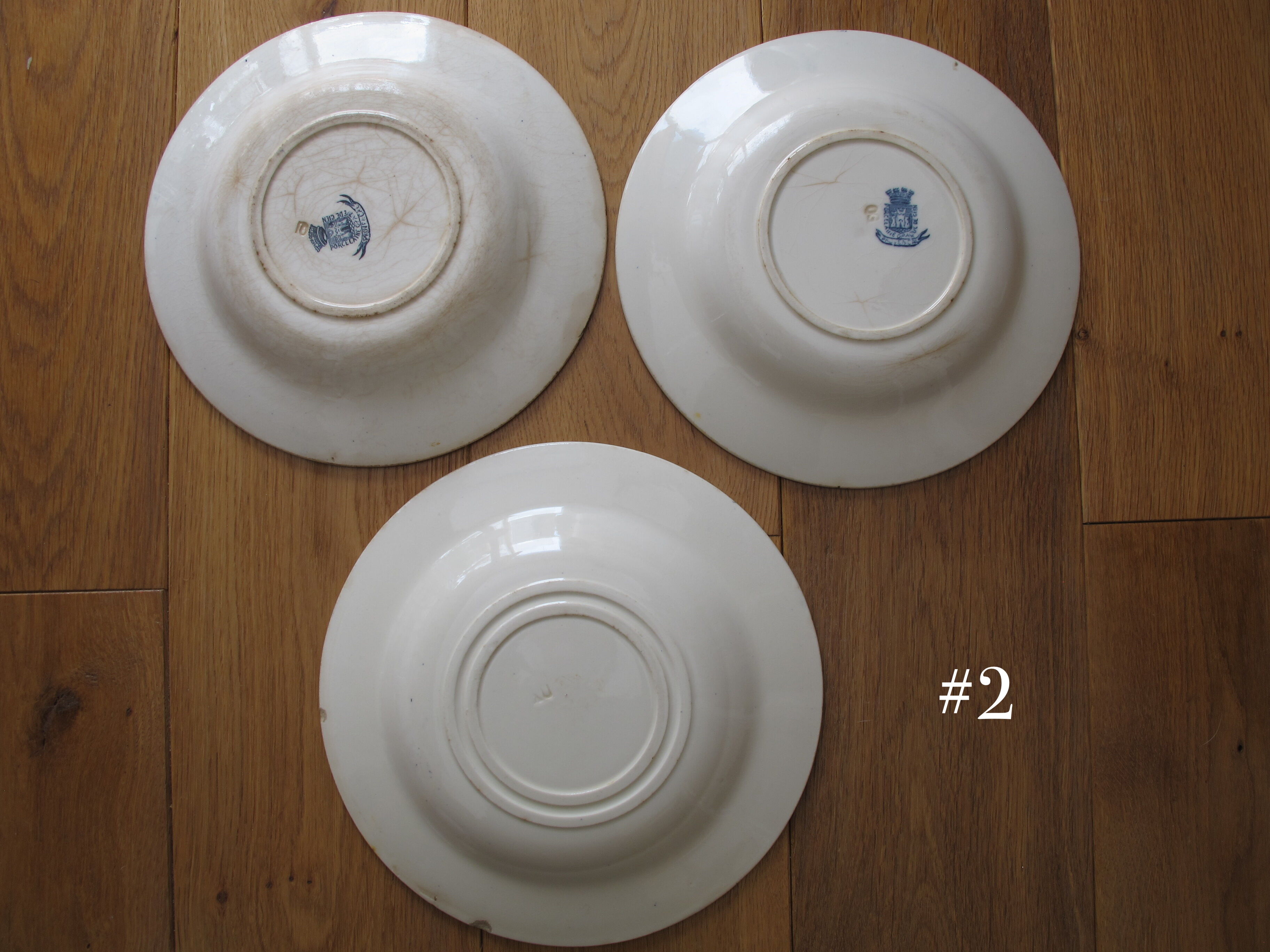 Set of 6 Gien hollow plates