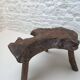 Table basse brutaliste " Tronc d'arbre " en bois brut années 70