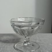 Set of 10 small vintage glass ice cream bowls.