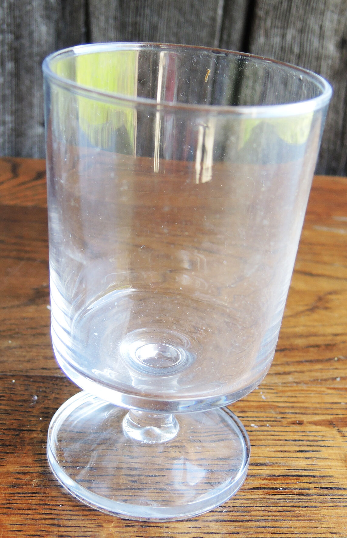 6 old luminarc transparent foot glasses h10 cm