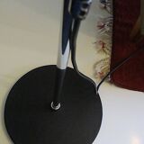 Lampadaire Cocoon avec abat-jour patchwork et pied gainé de cuir, années 1960