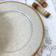 6 Tulowice speckled stoneware plates