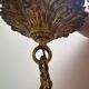Suspension lamp in gilded bronze and frosted glass nineteenth century