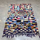 Multicolor carpet in boucherouite fabric 130x193cm