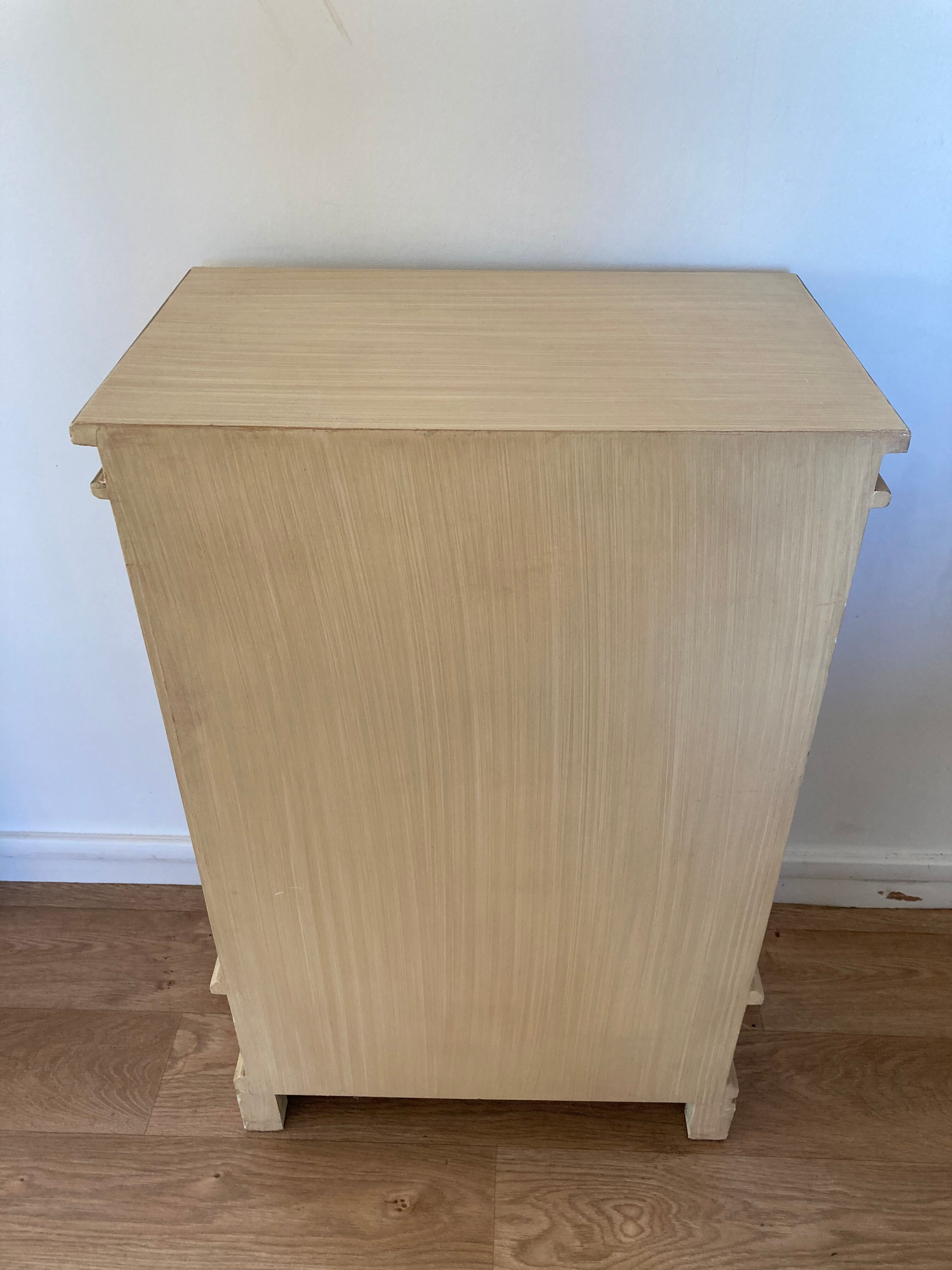 2-door flowered wooden cabinet