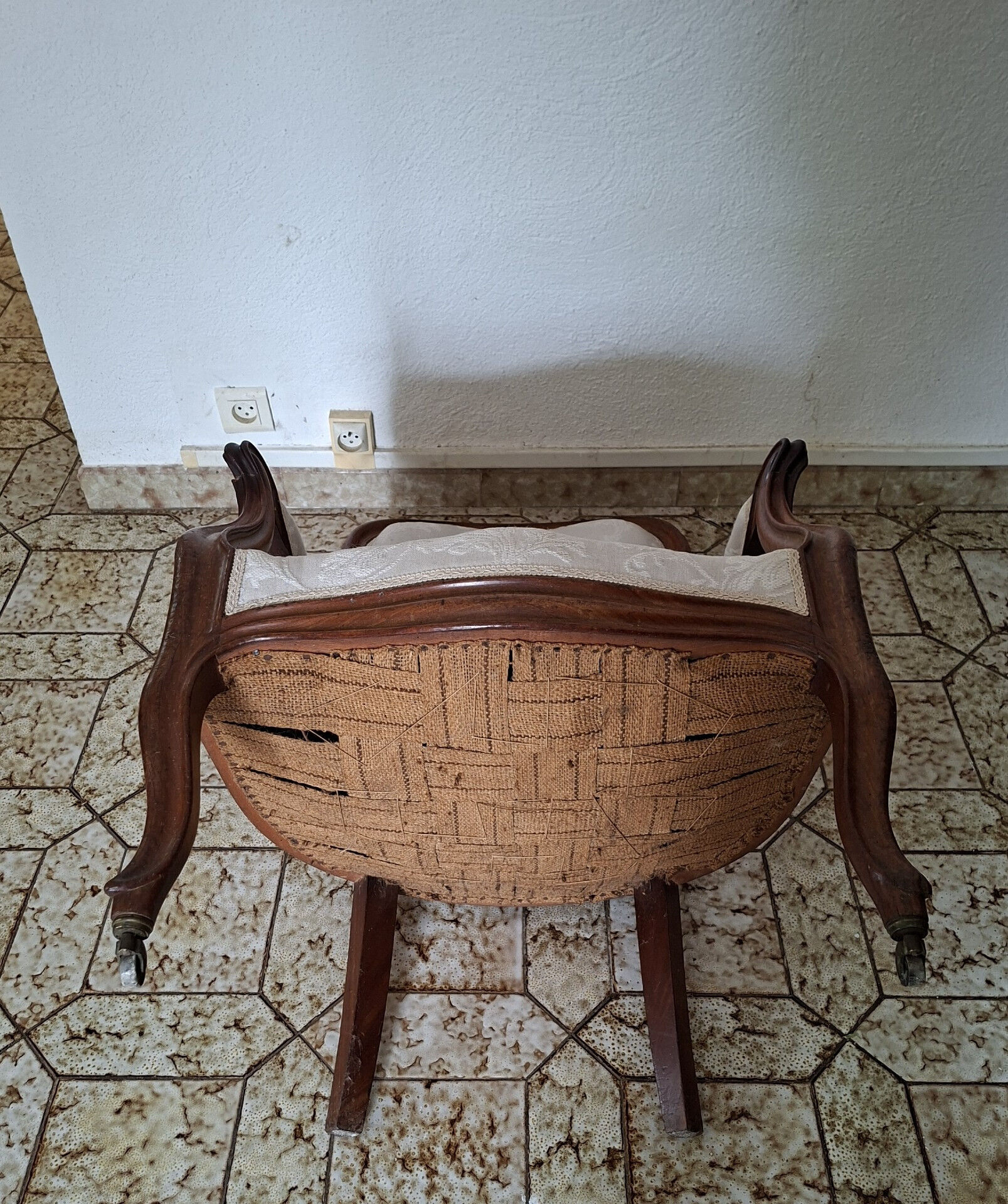 Louis-Philippe Cabriolet Armchair in Mahogany – 19th Century