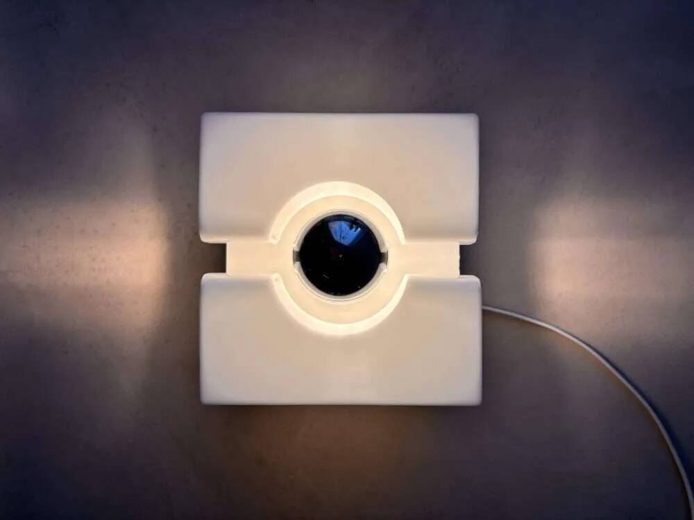1970s plexiglass wall light
