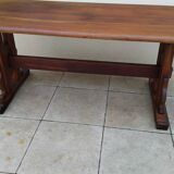 Antique vintage solid oak monastery farmhouse table
