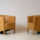 Paire de fauteuils cuir "Rich" par Antonio Citterio édition Moroso 1989