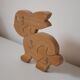 Puzzle lapin en bois