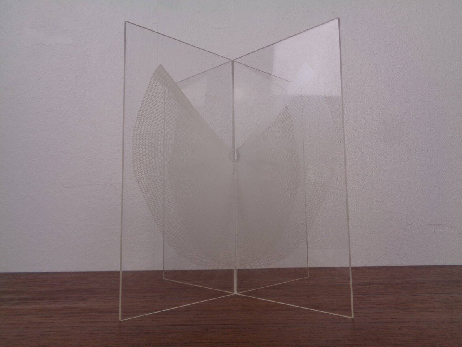 German Wing Object Sculpture in Acrylic Glass by Heinz Mack, 1980