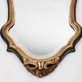 20th Century Baroque style mirror in carved and gilded wood, Belgium