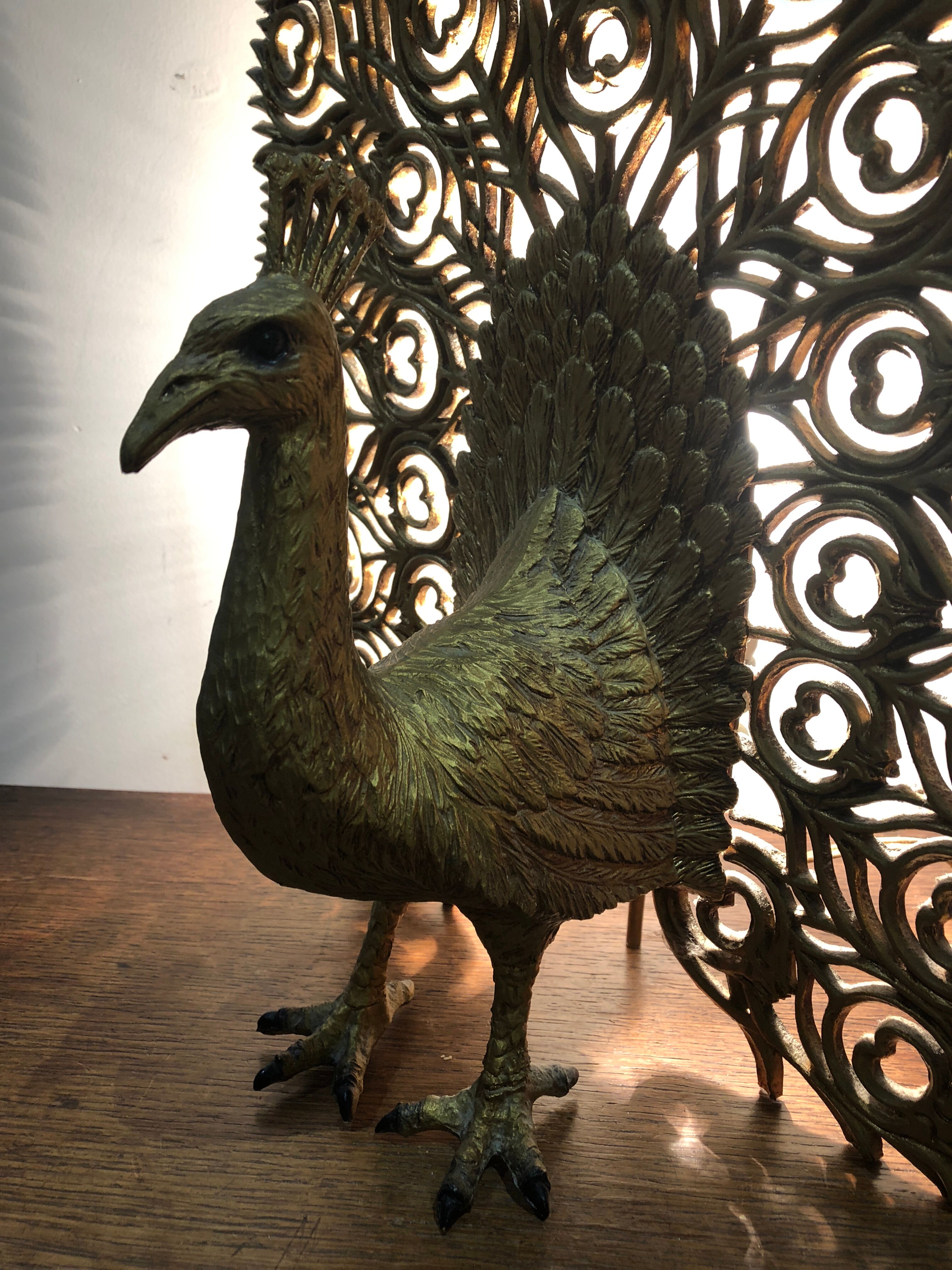 Golden Peacock lamp