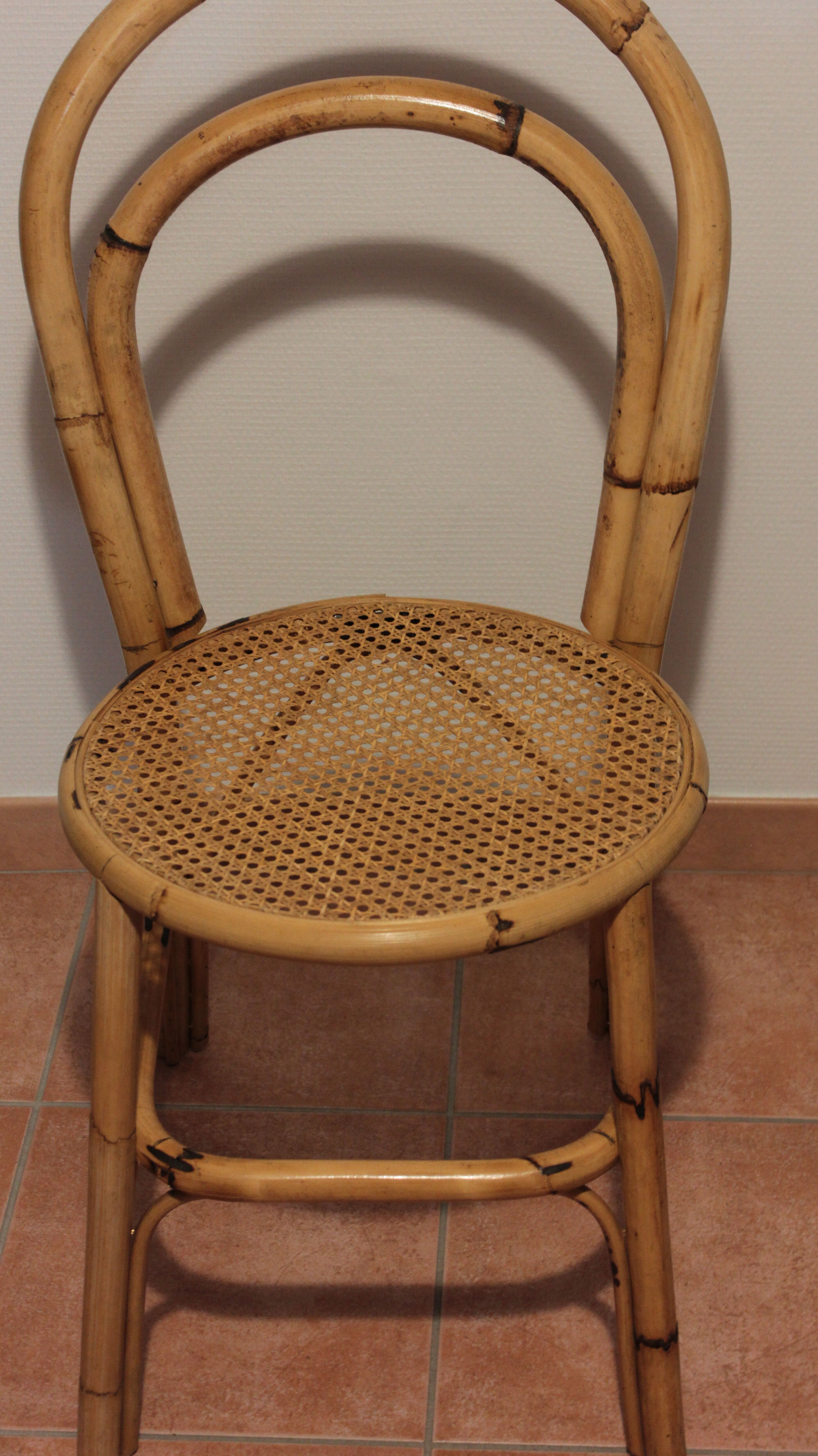 60's-70's bamboo bistro chair and canning