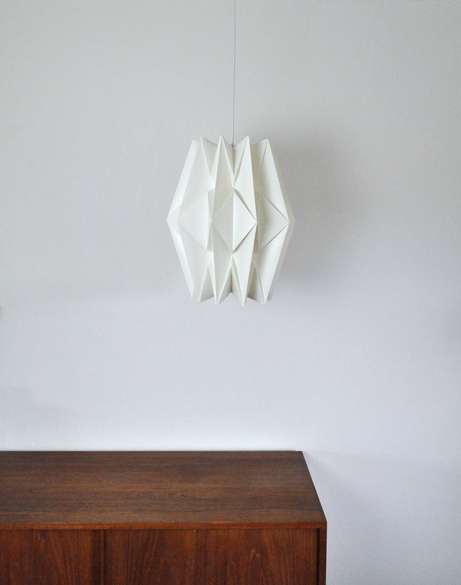 Large Le Klint hand-pleated hanging lamp by Peter Hvidt & Orla Mølgaard-Nielsen
